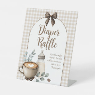 Baby is Brewing Coffee Diaper Raffle Table Sign
