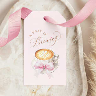 Baby Is Brewing Coffee Favor Tags