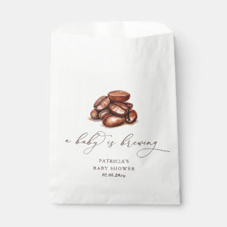Baby is Brewing Coffee Gender Neutral Baby Shower Favour Bag