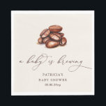 Baby is Brewing Coffee Gender Neutral Baby Shower Napkin<br><div class="desc">Baby is Brewing Coffee Gender Neutral Baby Shower Napkins</div>