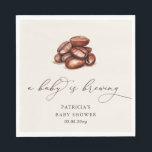 Baby is Brewing Coffee Gender Neutral Baby Shower Napkin<br><div class="desc">Baby is Brewing Coffee Gender Neutral Baby Shower Napkins</div>