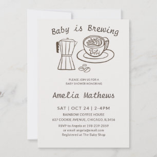 Baby is Brewing Coffee Pot Baby Shower
