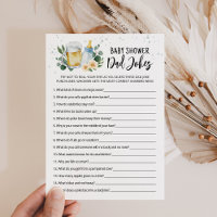 Baby Is Brewing Dad Jokes Baby Shower Game Card