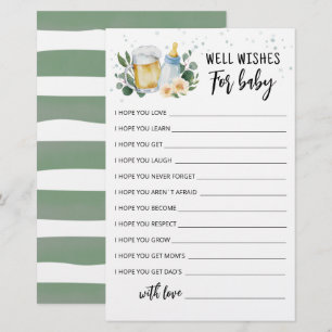 Baby Is Brewing Editable Well Wishes for the Baby