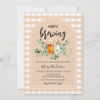 Baby Is Brewing Gingham Baby Shower 