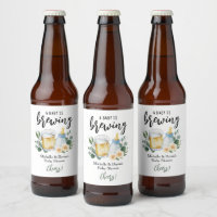 Baby Is Brewing Greenery Baby Shower Cheers
