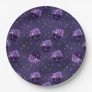 Baby Is Brewing Halloween Baby Shower Paper Plate