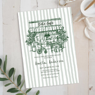  baby is brewing Home cafe themed BABY Shower Invitation