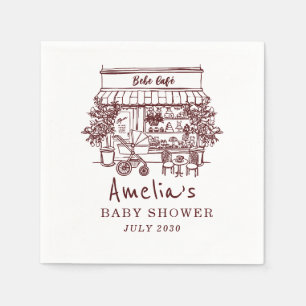baby is brewing Home cafe themed BABY Shower  Napkin