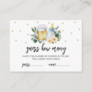 Baby Is Brewing How Many Candies Baby Shower Enclosure Card