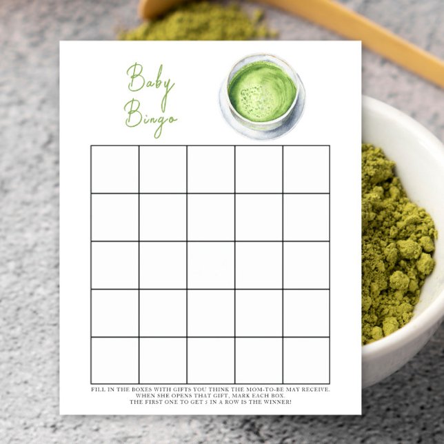 Baby is brewing Matcha Baby shower bingo game (Creator Uploaded)