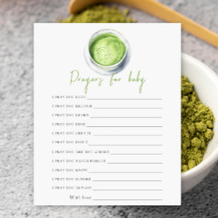 Baby is brewing Matcha Prayers for baby