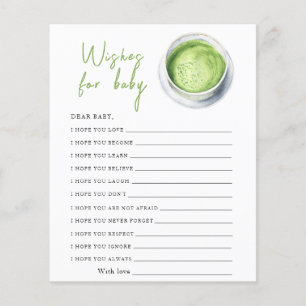 Baby is brewing matcha - wishes for baby