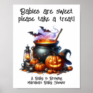 Baby is Brewing Neutral Baby Shower Treats Sign