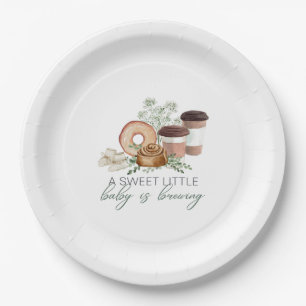 Baby is Brewing Paper Plate