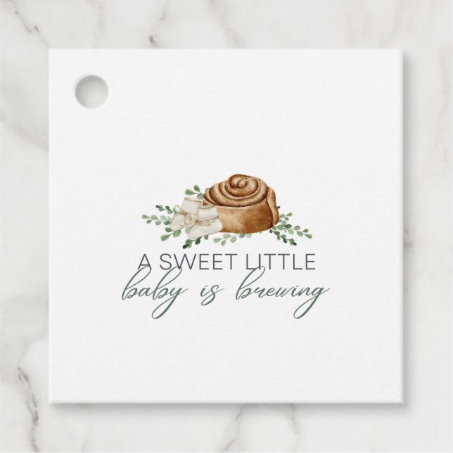 Baby is Brewing Pastry Favour Tags (Front)