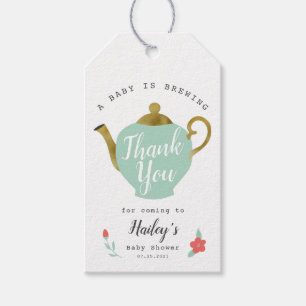 Baby Is Brewing   Tea Party Baby Shower Favour Tag