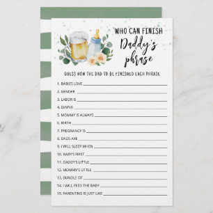 Baby Is Brewing Who can finish Daddy's phrase game