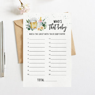 Baby Is Brewing Who's That Baby Photo Pink Game