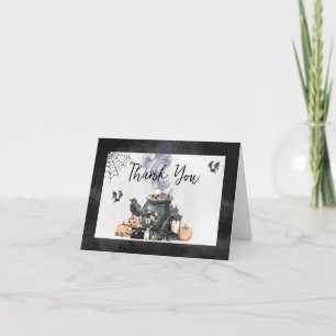 Baby is Brewing Witch Cauldron Baby Shower Thank You Card