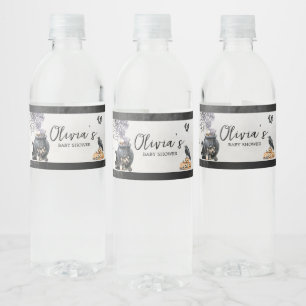Baby is Brewing Witch Cauldron Baby Shower Water Bottle Label