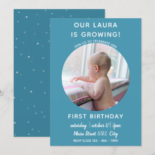 Baby is Growing - Simple Photo Invitation