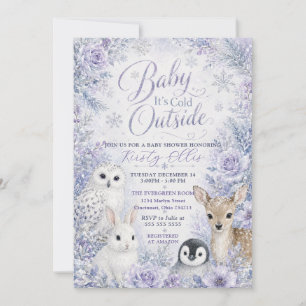 Baby It’s Cold Outside Arctic Animals Baby Shower Invitation