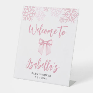 Baby It’s Cold Outside Baby Shower Welcome Pedestal Sign