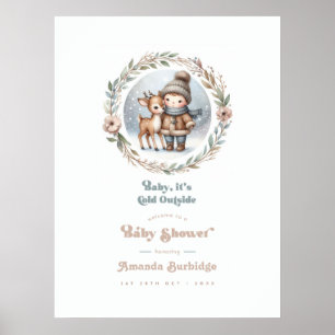 "Baby It’s Cold Outside!" Baby Shower Welcome Poster