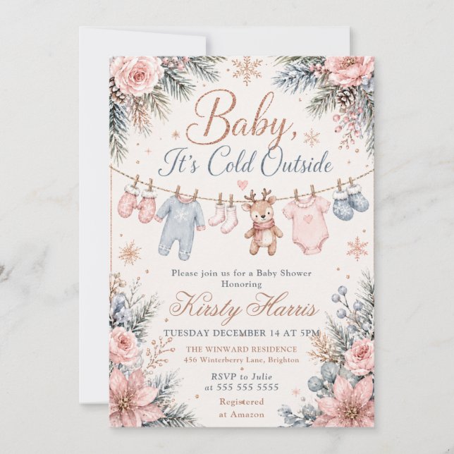 Baby It’s Cold Outside Shower Invitation (Front)