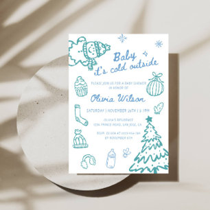 Baby It’s Cold Outside Winter Baby Shower Party Invitation