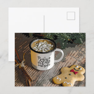 Baby It's Cold Out Side Christmas Postcard