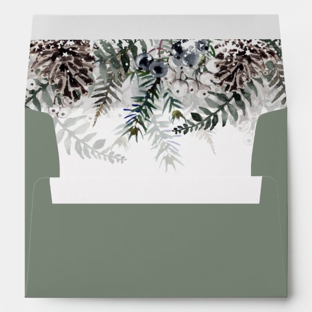 Baby it's cold outside baby shower 5x7 envelope (Back (Bottom))