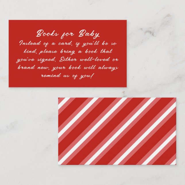 Baby its cold outside baby shower book request enclosure card (Front/Back)