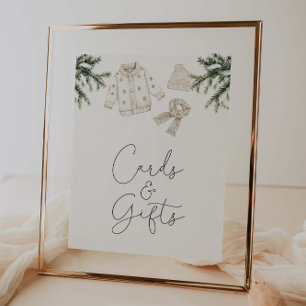 Baby It's Cold Outside Baby Shower Cards & Gifts Poster