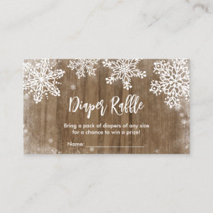Baby it's cold Outside Baby Shower Diaper Raffle Business Card