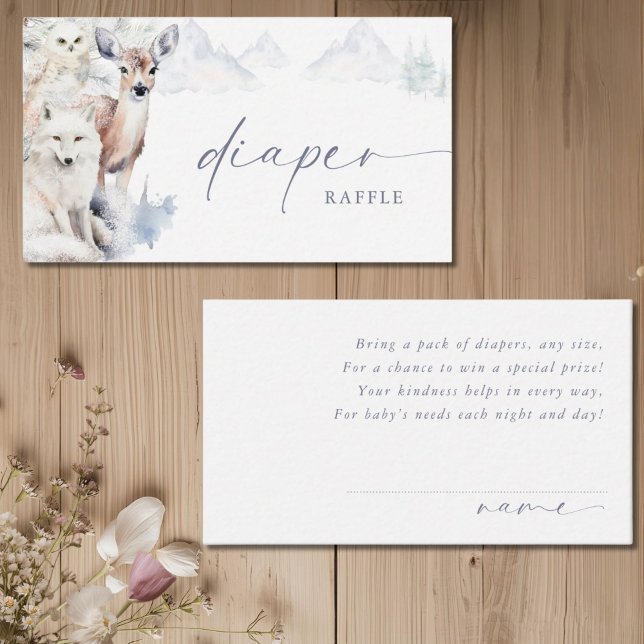 Baby It's Cold Outside Baby Shower Diaper Raffle Enclosure Card (Creator Uploaded)