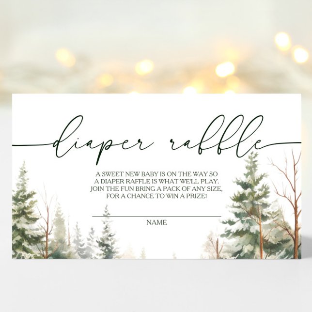 Baby Its Cold Outside Baby Shower Diaper Raffle Enclosure Card (Creator Uploaded)