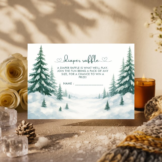 Baby Its Cold Outside Baby Shower Diaper Raffle  Enclosure Card (Creator Uploaded)