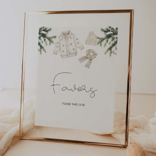 Baby It's Cold Outside Baby Shower Favours Poster