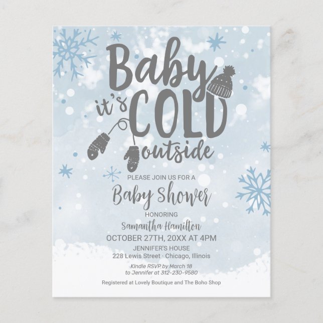 Baby It's Cold Outside Baby Shower Invitation (Front)