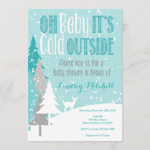 Baby It's Cold Outside- Baby Shower Invitation