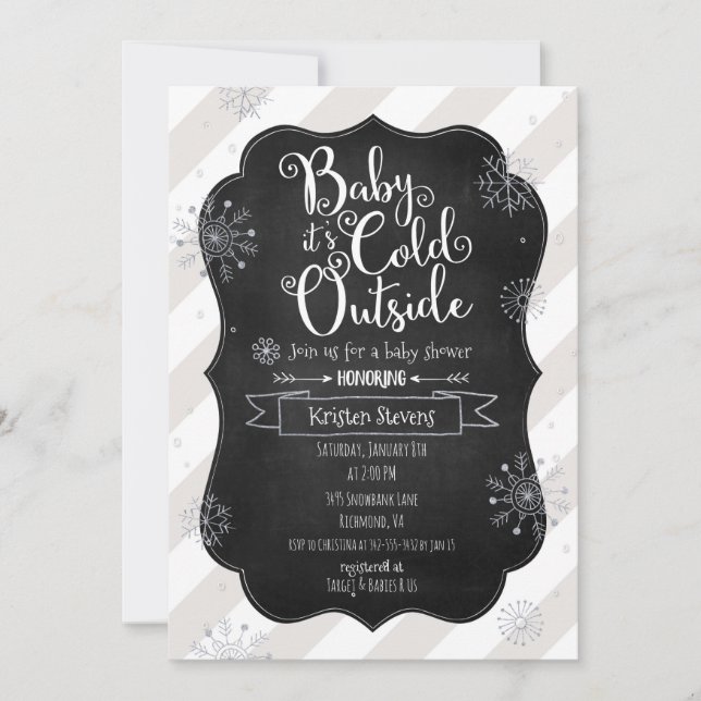 Baby it's Cold Outside Baby Shower Invitation (Front)