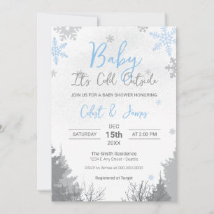 Baby It's Cold Outside Baby Shower Invitation