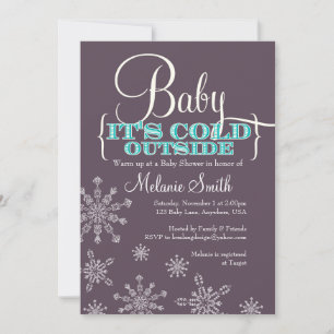 Baby It's Cold Outside Baby shower Invitation