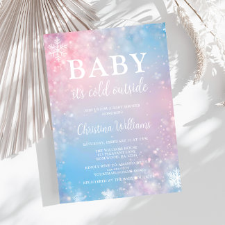 Baby It's Cold Outside Baby shower Invitation