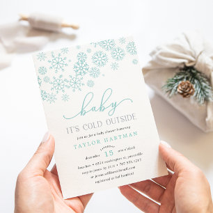 Baby It's Cold Outside   Baby Shower Invitation