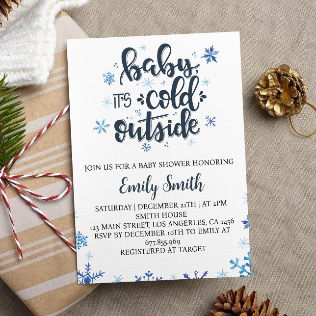 Baby It's Cold Outside Baby Shower Invitation (Creator Uploaded)