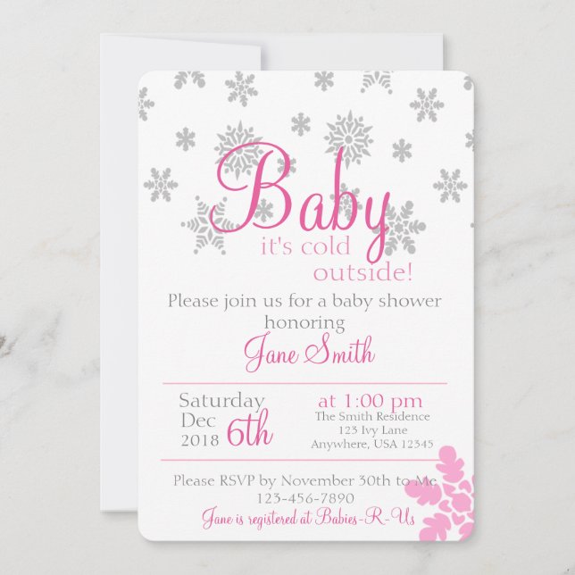 Baby Its Cold Outside Baby Shower Invitation (Front)