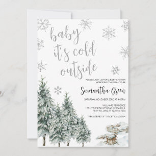 Baby It's Cold Outside Baby Shower Invitation